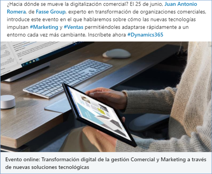 Transformación digital de la red comercial, con MICROSOFT